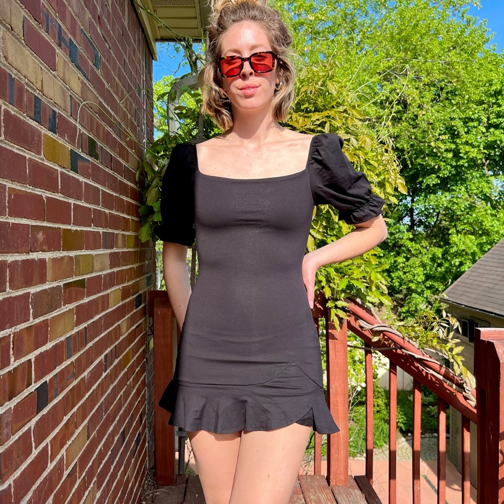 Princess Polly Precious Thing Black Mini Dress